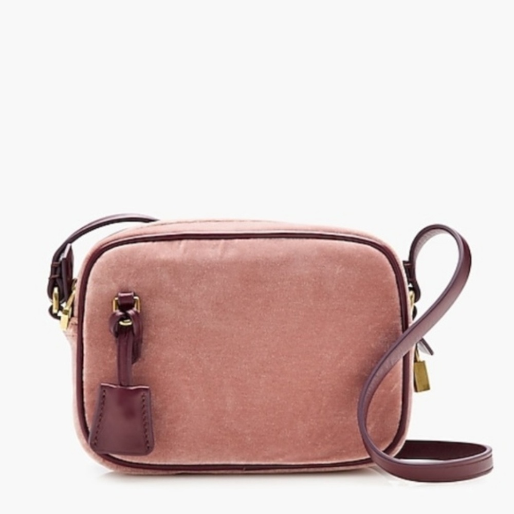 J. Crew Mini Velvet Signet Bag | Dusty Pink